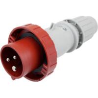 Pin and Sleeve Plug - 20A, 480V, 7H, 2-Pole 3-Wire Grounding, Watertight (IP67), Red