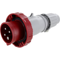 Pin and Sleeve Plug - 20A, 3PH-480, 7H, 3-Pole 4-Wire Grounding, Watertight (IP67), Red