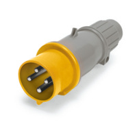 Pin and Sleeve Plug - 20A, 125V, 4H, 2-Pole 3-Wire Grounding, Splashproof (IP44), Yellow