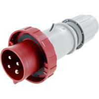 Pin and Sleeve Plug - 30A, 3PH-480,7H, 3-Pole 4-Wire Grounding, Watertight (IP67), Red