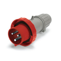 Pin and Sleeve Plug - 30A, 480V, 7H, 2-Pole 3-Wire Grounding, Splashproof (IP44), Red