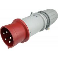 Pin and Sleeve Plug - 20A, 3PH-Y-277/480V, 7H, 4-Pole 5-Wire Grounding, Splashproof (IP44), Red