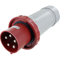 Pin and Sleeve Plug - 100A, 3PH-Y-277/480V, 7H, 4-Pole 5-Wire Grounding, Watertight (IP67), Red