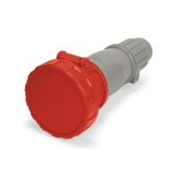 Pin and Sleeve Connector - 20A, 380-415V, 6H, 3-Pole 4-Wire Grounding, Watertight (IP67), Red