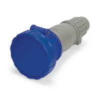 Pin and Sleeve Connector - 100A, 250V, 6H, 2-Pole 3-Wire Grounding, Watertight (IP67), Blue