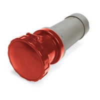 Pin and Sleeve Connector - 100A, 380-415V, 6H, 3-Pole 4-Wire Grounding, Watertight (IP67), Red