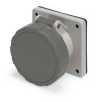 Pin and Sleeve Receptacle - 20A, 277V, 5H, 2-Pole 3-Wire Grounding, Watertight (IP67), Grey