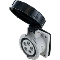 Pin and Sleeve Receptacle - 20A, 3PH-Y-347/600V, 5H, 4-Pole 5-Wire Grounding, Watertight (IP67), Black
