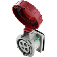 Pin and Sleeve Receptacle - 30A, 3PH-480, 7H, 3-Pole 4-Wire Grounding, Watertight (IP67), Red