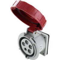 Pin and Sleeve Receptacle - 30A, 3PH-Y-227/480V, 7H, 4-Pole 5-Wire Grounding, Watertight (IP67), Red