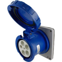 Pin and Sleeve Receptacle - 100A, 3PH-Y-120-208V, 9H, 4-Pole 5-Wire Grounding, Watertight (IP67), Blue