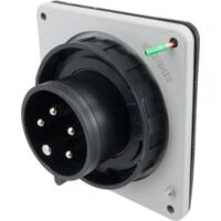 Pin and Sleeve Inlet - 100A, 3PH-Y-347/600V, 5H, 4-Pole 5-Wire Grounding, Watertight (IP67), Black