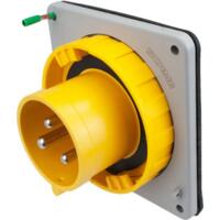 Pin and Sleeve Inlet - 30A, 125V, 4H, 2-Pole 3-Wire Grounding, Watertight (I67), Yellow