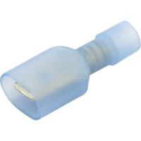 16-14GA (Blue) Fully Insulated (Nylon) Male Quick Disconnects/Slide Connectors, 1/4