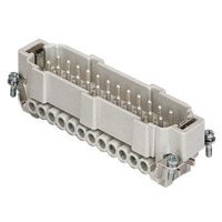 Male Insert - E Series Screw Terminal Connection - 24 Poles - 600V/16A