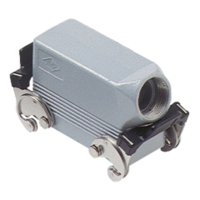 HOOD - 16P+Ground    DOUBLE LEVERS  SIDE ENTRY  CABLE GLAND NPT 3/4