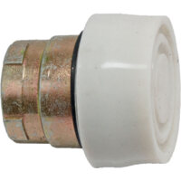 Booted Push Button Spring Return - Chromium Plated Metal Bezel - White