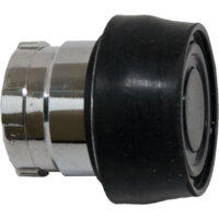Booted Push Button Spring Return - Chromium Plated Metal Bezel - Black