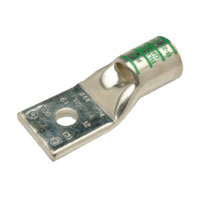 Short Barrel Copper Lug 4 AWG #10 1 Hole Grey With Inspection Window
