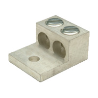 Aluminum Dual Rated Lug for Two Conductor - One Hole Tongue 14 AWG - 1/0 AWG