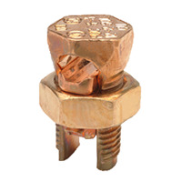 Copper Split Bolt Connector for Two Conductors - 10 AWG - 6 AWG (Equal Main & Tap)