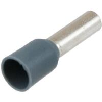12 AWG Insulated Single Ferrule - 10mm - Grey - 500pc/pk
