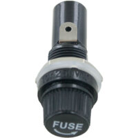 Fuse Holder, Panel Mount, Spring Loaded - For Glass Fuses