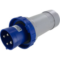 Pin and Sleeve Plug - 60A, 3PH-250V, 9H, 3-Pole 4-Wire Grounding, Watertight (IP67), Blue