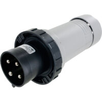 Pin and Sleeve Plug - 60A, 3PH-600V, 5H, 3-Pole 4-Wire Grounding, Watertight (IP67), Black