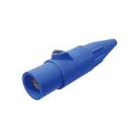 Set Screw Male Plug - 400A 600V - 2/0-4/0 - Blue Santoperene - Brass Contacts