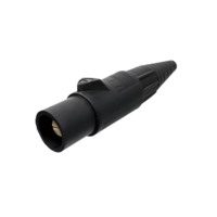 Set Screw Male Plug - 400A 600V - 2/0-4/0 - Black Santoperene - Brass Contacts