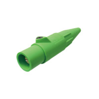 Set Screw Male Plug - 400A 600V - 2/0-4/0 - Green Santoperene - Brass Contacts