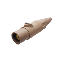Set Screw Male Plug - 400A 600V - 2/0-4/0 - Brown Santoperene - Brass Contacts