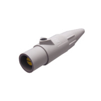 Set Screw Male Plug - 400A 600V - 2/0-4/0 - Grey Santoperene - Brass Contacts
