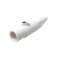 Set Screw Male Plug - 400A 600V - 2/0-4/0 - White Santoperene - Brass Contacts