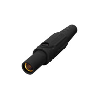 Set Screw Female Connector - 150A 600V - Black Santoperene Brass Contacts