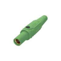 Set Screw Female Connector - 150A 600V - Green Santoprene - Brass Contacts
