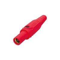 Set Screw Female Connector - 150A 600V - Red Santoprene - Brass Contacts