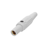 Set Screw Female Connector - 150A 600V - White Santoprene - Brass Contacts