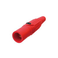 Set Screw Male Plug - 150A 600V - Red Santoprene - Brass Contacts