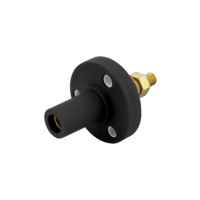 Set Screw Female Receptacle - 150A 600V - Black Santoprene - Brass Contacts