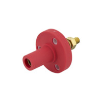 Set Screw Female Receptacle - 150A 600V - Red Santoprene - Brass Contacts