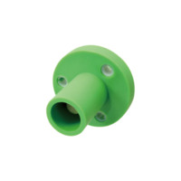 Set Screw Male Receptacle - 150A 600V - Green Santoprene - Brass Contacts