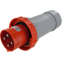 Pin and Sleeve Plug - 60A, 125/250V, 12H, 3-Pole 4-Wire Grounding,Watertight (IP67), Orange