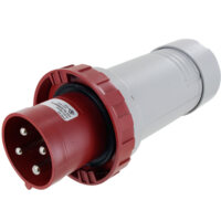 Pin and Sleeve Plug - 60A, 3PH-480, 7H, 3-Pole 4-Wire Grounding, Watertight (IP67), Red
