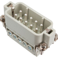 Male Insert - A Series Screw Terminal Connection - 10 Poles - 600V/16A
