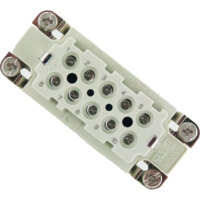 Female Insert - A Series Screw Terminal Connection - 10 Poles - 600V/16A