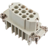 Female Insert - D Series Crimp Connection - 15 Poles - 600V/10A