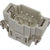 Male Insert - E Series Screw Terminal Connection - 6 Poles - 600V/16A