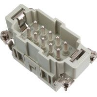 Male Insert - E Series Screw Terminal Connection - 10 Poles - 600V/16A